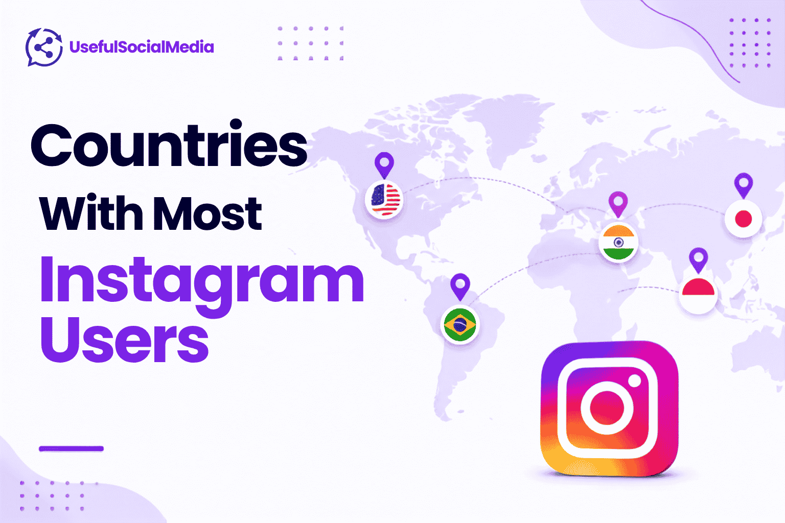 Countries with most instagram users