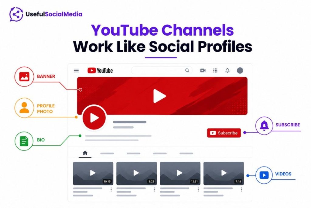 YouTube Channels Work Like Social Profiles YouTube Channels Work Like Social Profiles